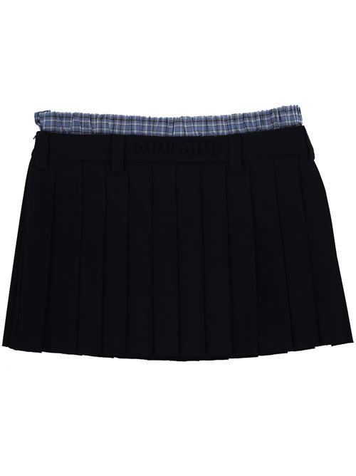 Pleated mini skirt MIU MIU | MG2388S-OOO11ADF0008